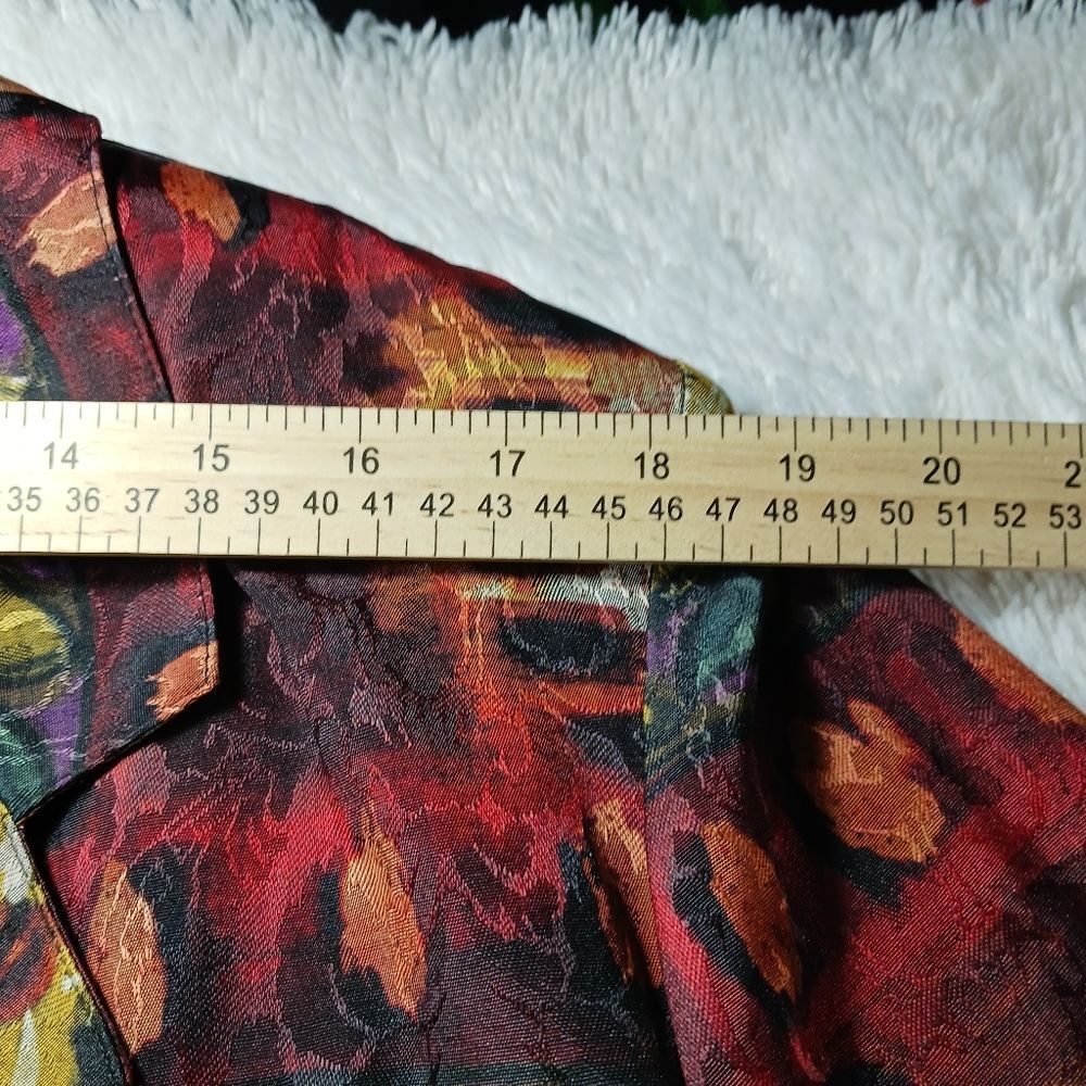 Danielle B. Vintage 1980's Women's Medium Geo Floral Printed Jacket. Lined.... - Picture 5 of 15